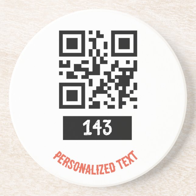 143 secret QR code message, decode it and say it Coaster (Front)