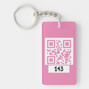 143 secret QR code message, decode it, say it. PNK Key Ring