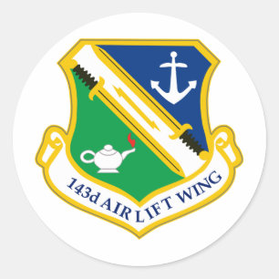 143rd Airlift Wing Classic Round Sticker