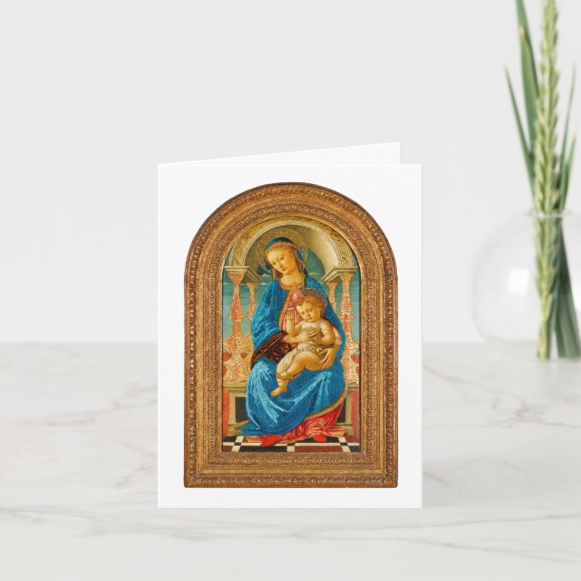 1470 Botticelli Madonna and Child Enthroned  Card (Front)
