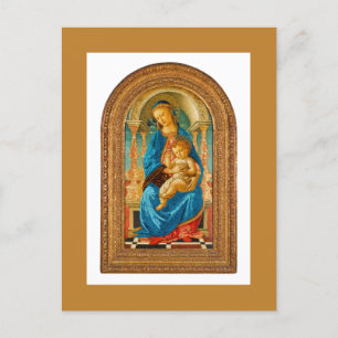 1470 Botticelli Madonna and Child Enthroned Holiday Postcard