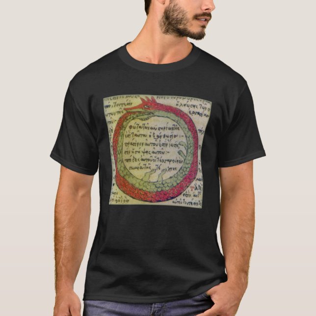 1478 symbol of the old alchemist Ouroboros T-Shirt (Front)