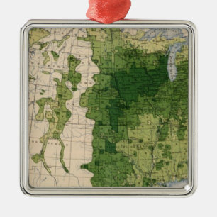 147 Neat cattle/sq mile Metal Ornament