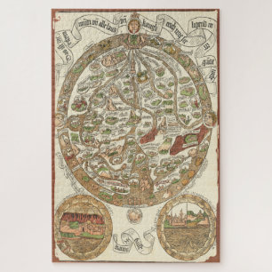 1480 Woodcut World Map Jigsaw Puzzle
