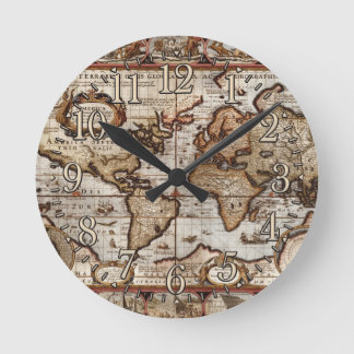 1499 Old World Map Antique History Designer Clock