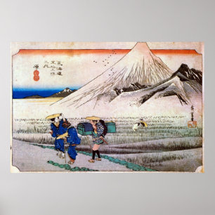 14. 原宿, 広重 Hara-juku, Hiroshige, Ukiyo-e Poster