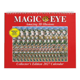 14.25" wide 2027 USA Magic Eye Calendar