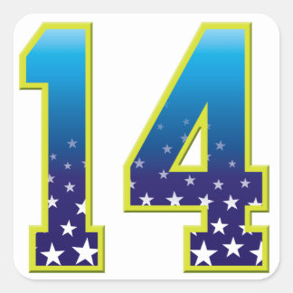 Number 14 Stickers & Sticker Designs