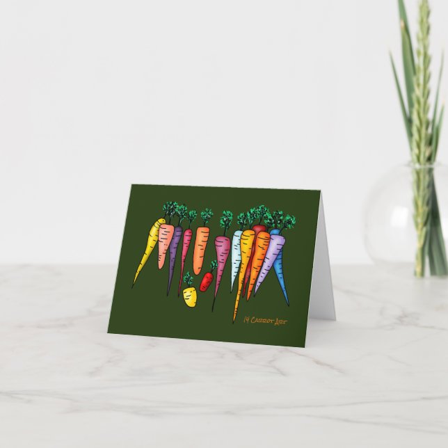 14 Carrot Art Note Card (Front)