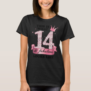 14 & Fabulous I Pink White Party Group Candid Phot T-Shirt