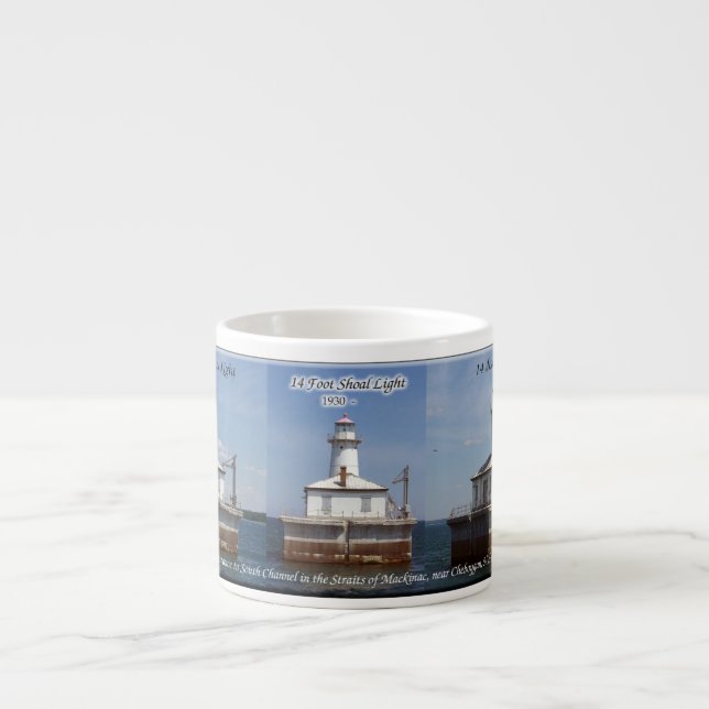 14 Foot Shoal Light espresso mug (Front)