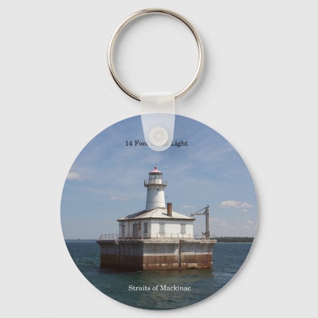 14 Foot Shoal Light key chain (Front)