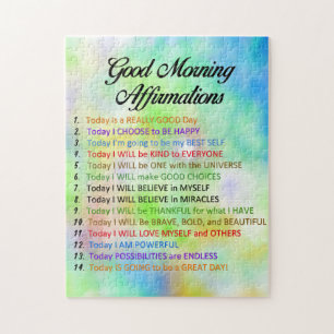 14 Good Morning Affirmations Jigsaw Puzzle