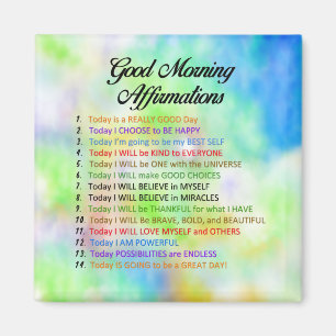 14 Good Morning Affirmations Magnet