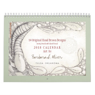 14 Original Drawings, Calendar 2018