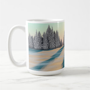 14 oz mug with "Dusting of Snow" image