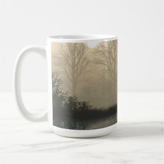 14 oz mug with "Foggy Dawn" image