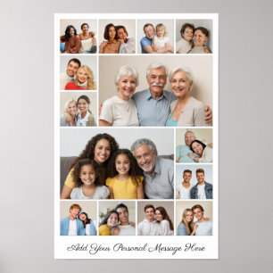 14 Photo Collage Add Your Own Greeting Poster