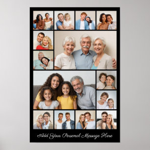 14 Photo Collage Add Your Own Greeting Poster