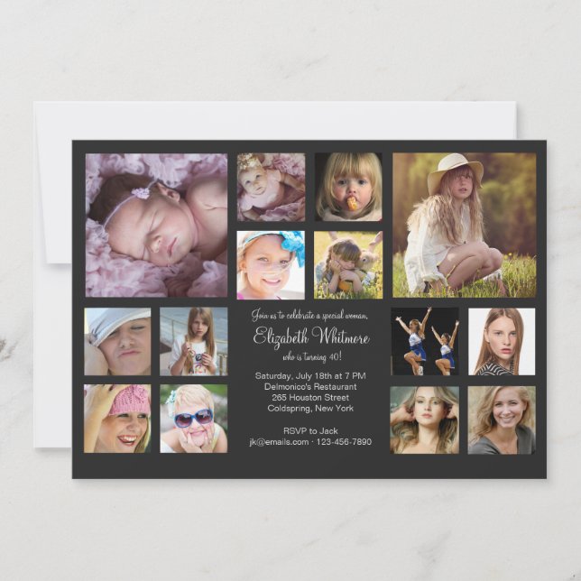 14 Photo Collage Invitation (Front)