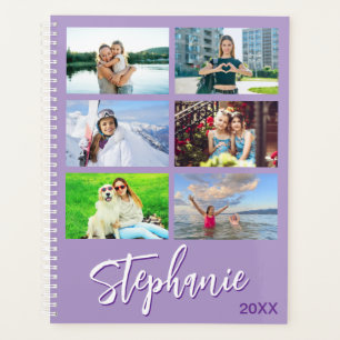14 Photo Collage Personalised Pale Purple Planner