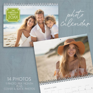 14 Photo Full Coverage - Personalised Calendar