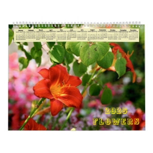 14 photos of flowers calendar