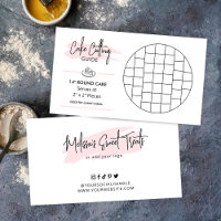 14" Round Birthday Cake Serving Guide 2x2 Portions