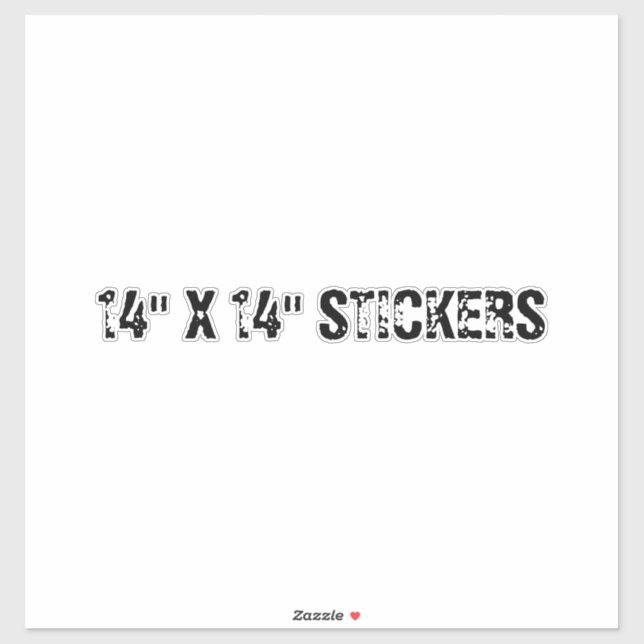 14 " X 14" STICKERS (Sheet)