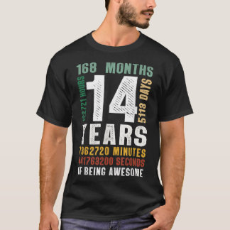 14 Year Of Being Awesome 14th Birthday Gift Boys G T-Shirt