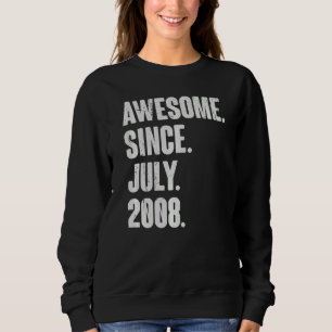 14 Year Old 14th Birthday Awesome Since July 200 Sweatshirt