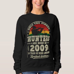 14 Year Old Deer Hunting Hunters Vintage 2009 14th Sweatshirt