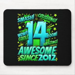 14 Year Old For Boys 14th Birthday Boy 14 Year Old Mouse Pad