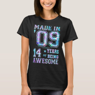 14 Year Old Girl For 14th Birthday Born In 2009 T-Shirt