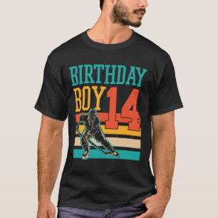 14 Year Old Ice Hockey Themed 14th Birthday Party T-Shirt