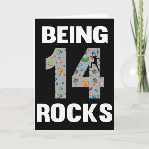 14 Year Old Rock Climber Birthday 14th Climber Bei Card