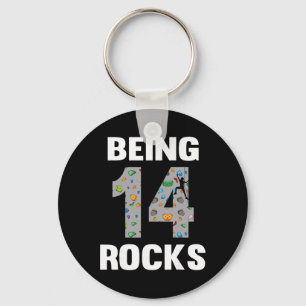 14 Year Old Rock Climber Birthday 14th Climber Bei Key Ring