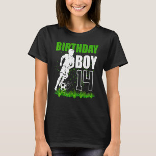 14 Year Old Soccer Birthday Party Theme 14th  For  T-Shirt