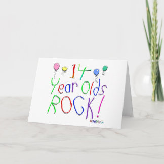 14 Year Olds Rock ! Card