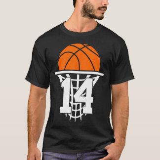 14 Years Basketball 14Th Birthday T-Shirt