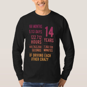 14 Years Married Funny 14th Wedding Anniversary T-Shirt