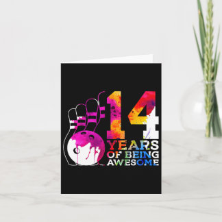 14 Years Of Being Awesome Bowling 14th Birthday Card