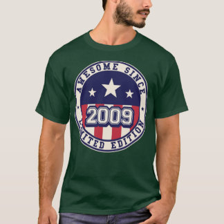 14 Years Old Awesome Since 2009 14th Birthday T-Shirt