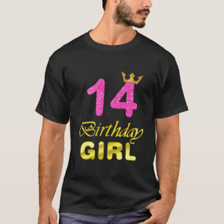 14 Years Old Birthday Girl Shirt 14Th Birthday Pin