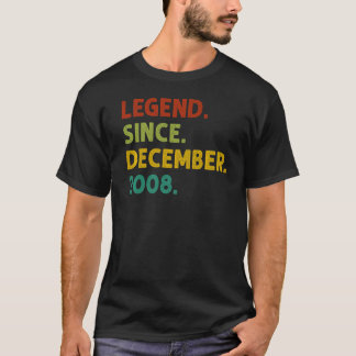 14 Years Old  Legend Since December 2008 14th Birt T-Shirt