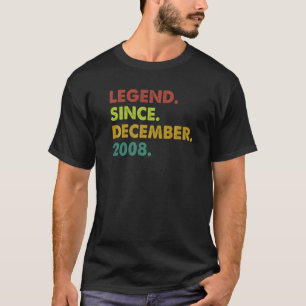 14 Years Old Legend Since December 2008 14th Birth T-Shirt