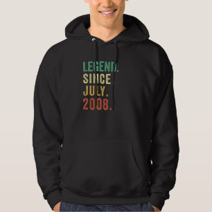 14 Years Old Legend Since July 2008 Vintage 14th B Hoodie