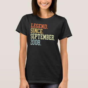 14 Years Old Legend Since September 2008 14th Bir T-Shirt