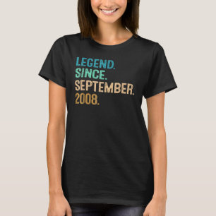 14 Years Old Legend Since September 2008 14th Bir T-Shirt