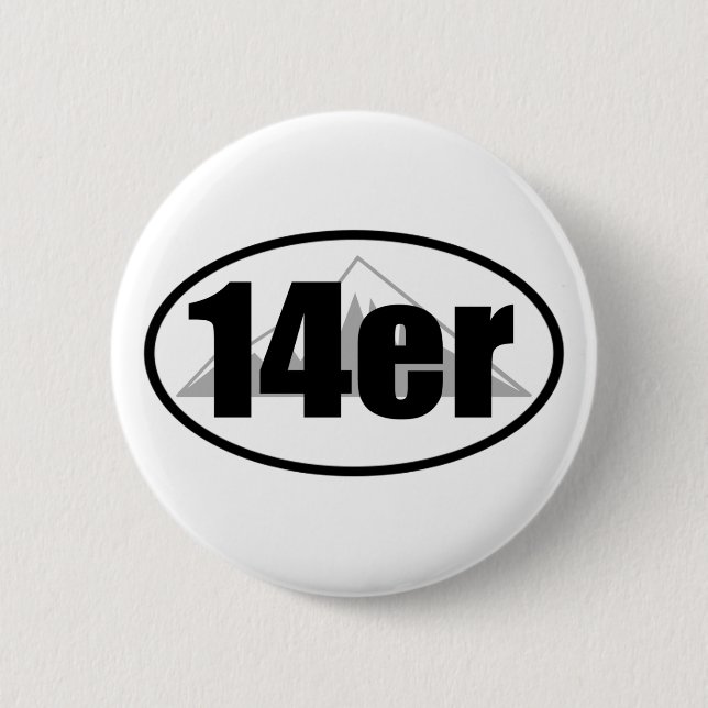14er 6 cm round badge (Front)